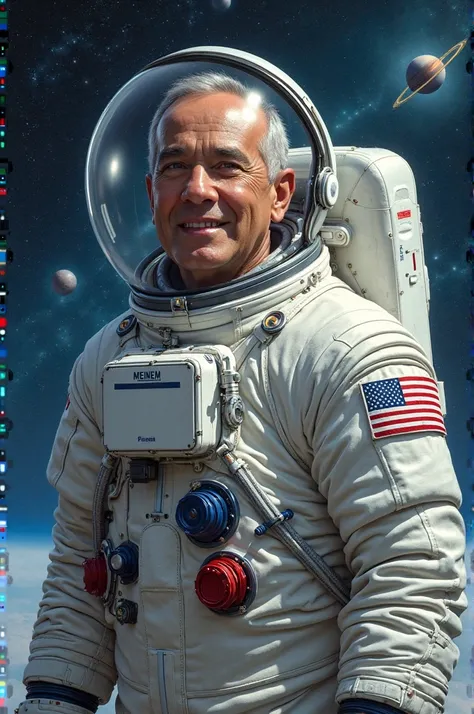 Carlos Menem in astronaut costume