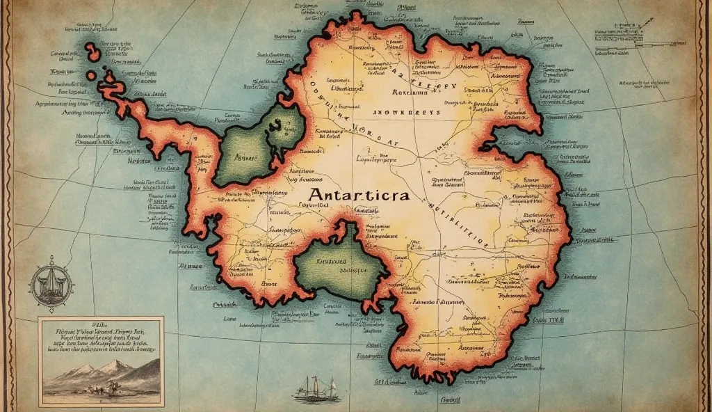 But here's the detail that defies logic: Antarctica appears ICE-FREE on the map.

How could a 16th century navigator discover a continent that was only officially discovered in 1820? And more... how did he know that Antarctica was once ice-free, something ...