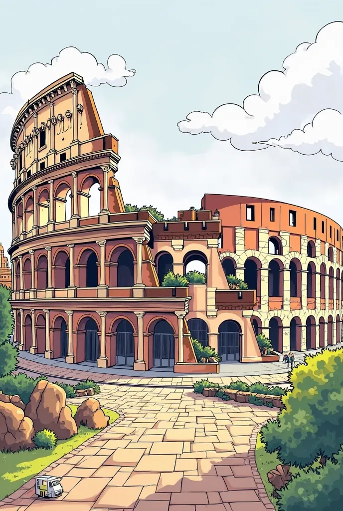 rome colosseum coloring page