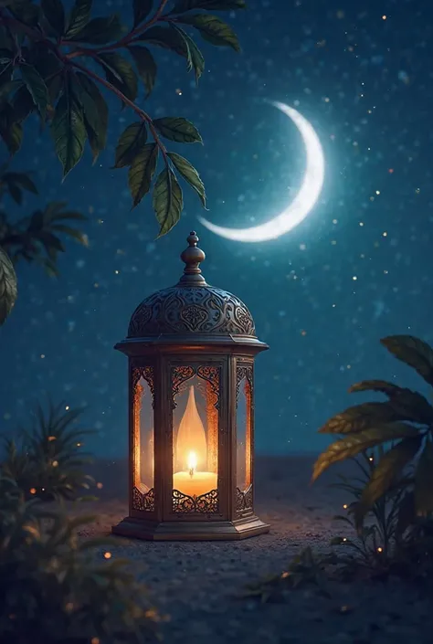 ### رسم هلال رمضان وRamadan lantern

** Description :**

- ** The moon :** 
  - drawing a beautiful moon in the sky, in white or silver, with color gradients that add a touch of magic.
  
- **Ramadan lantern:**
  - أسفل  The moon ، يتواجد Ramadan lantern ا...