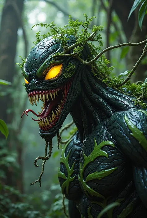 Brazil as Venom – Image Note

The image presents Venom Brazil, a terrifying yet nature-infused symbiote that has adapted to the heart of the Amazon rainforest. Unlike traditional Venom designs, this version is deep jungle green, with vibrant leaf-like stru...