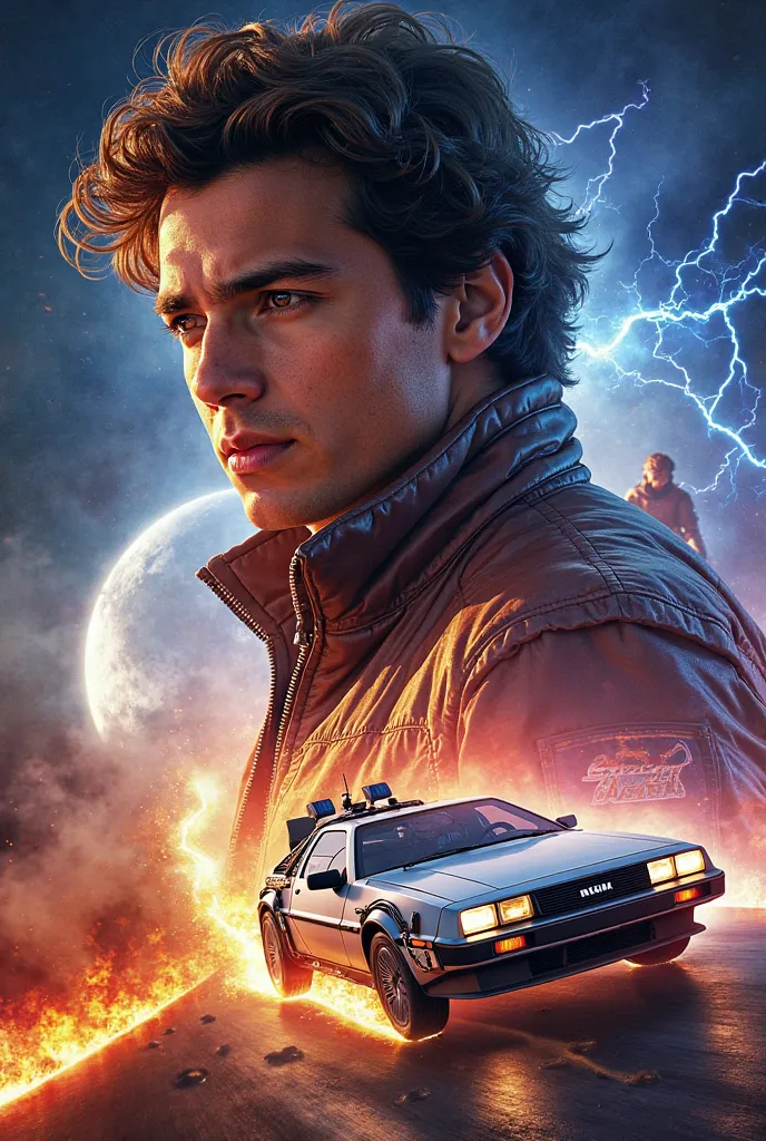 Create the Back to the Future poster with the face of Rafael Cuesta 