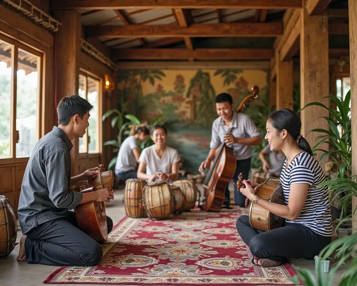 Zone 6: Workshop playing music with singing Lanna
This zone is an area where visitors can experience and participate in the musical arts and singing of Lanna in close proximity. The zone features a variety of Lanna folk instruments, such as the salo, the S...