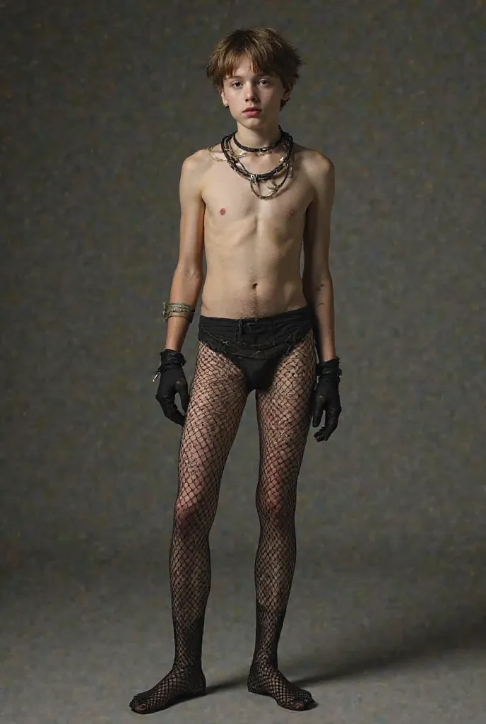  male boy wearing fishnet pantyhose 