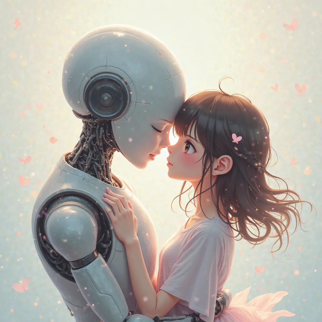 Bot kisses anime girl 