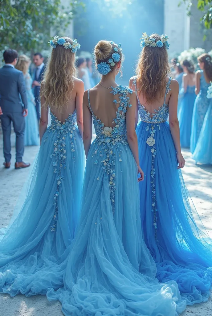  Dress code :
The theme of purity and elegance:  blue clothing.
particulars: Guests can use accessories, related to water — marine decorations, wavy fabrics, patterns on clothes.