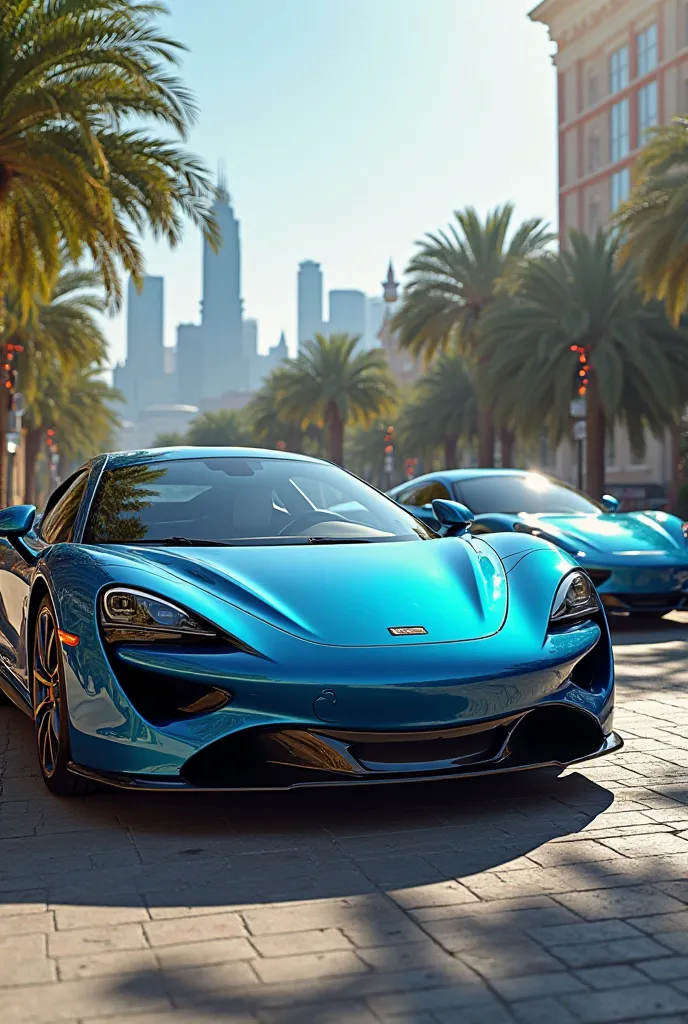 Make me a Porsche next to the oil-blue McLaren.