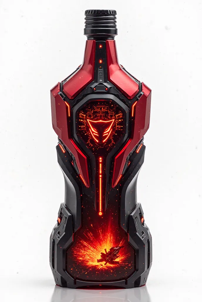 A bottle with an imposing and aggressive design, inspired by the military technology of a lethal cyborg. Its structure is metallic, with an intense red finish and details in matte black, reflecting the appearance of Sektor. Energy lines shine in a scarlet ...