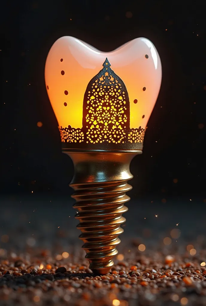 A dental implant that looks like a Ramadan lantern