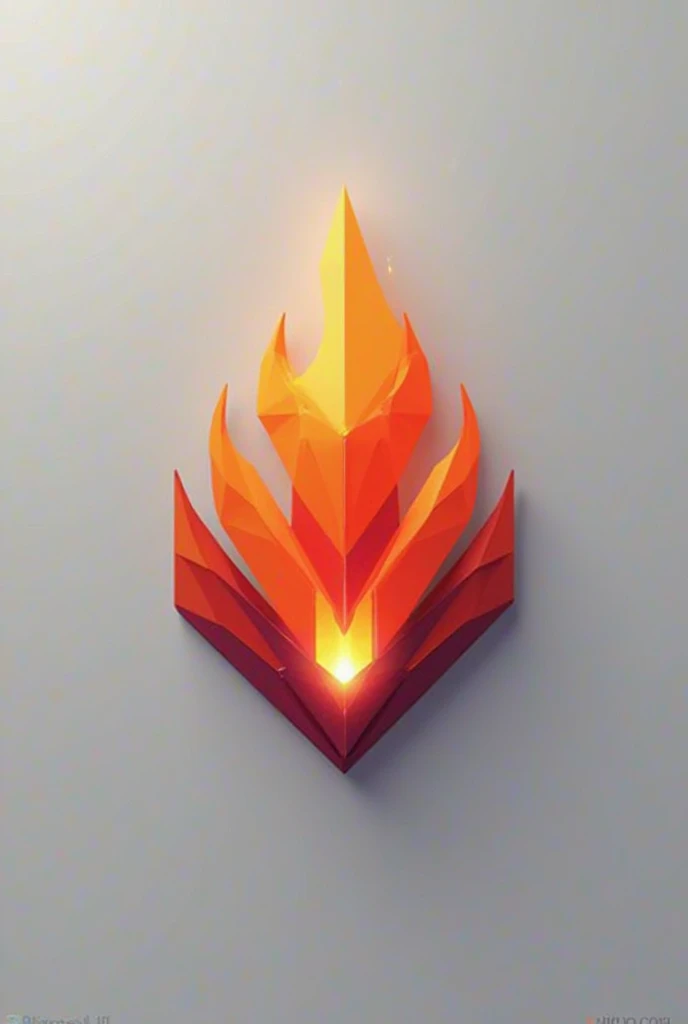 Geometric designed logo of a creative flame