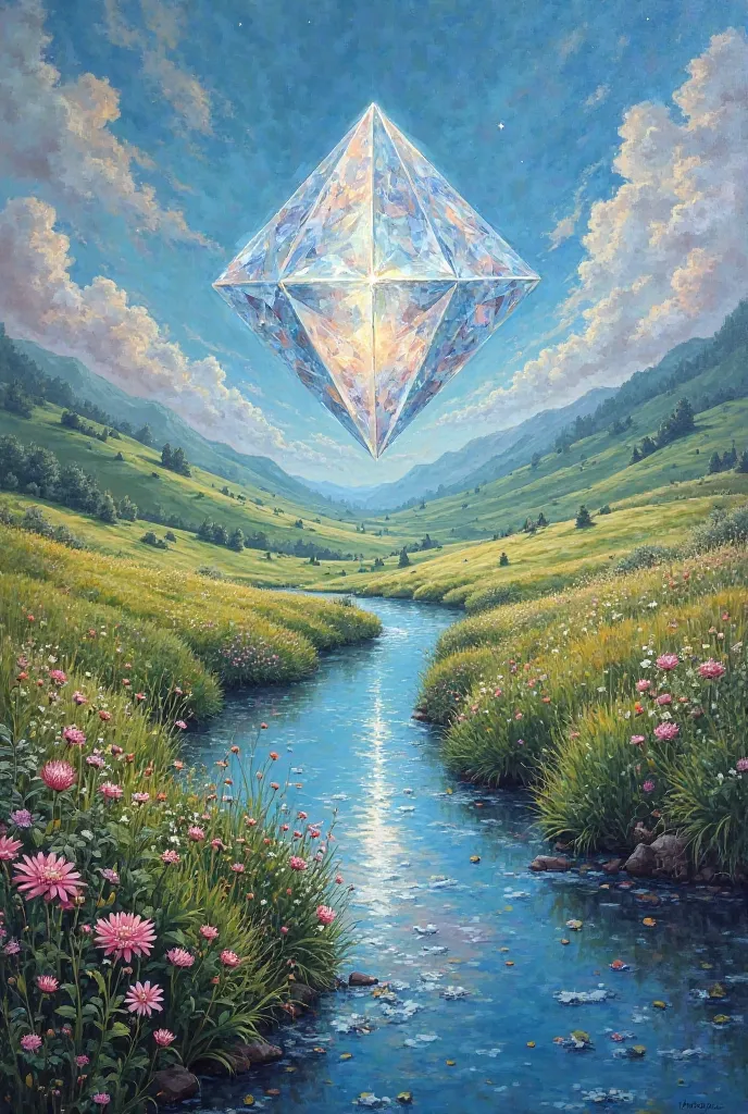 Diamond countryside painting