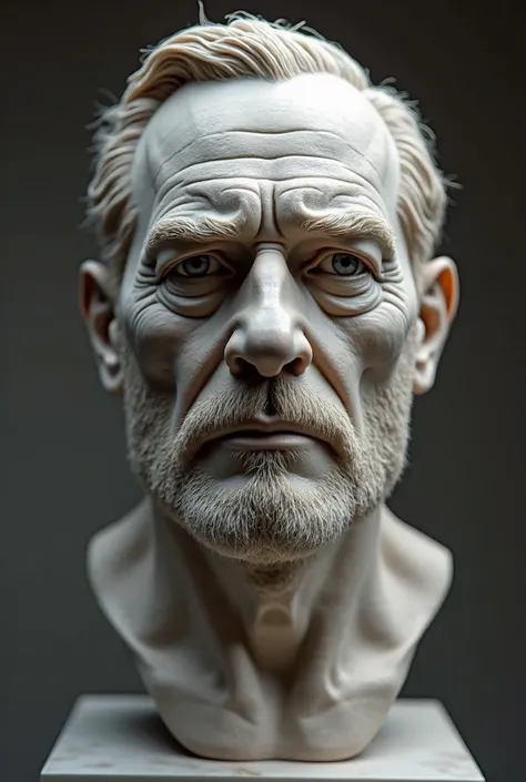 Realistic face statue man