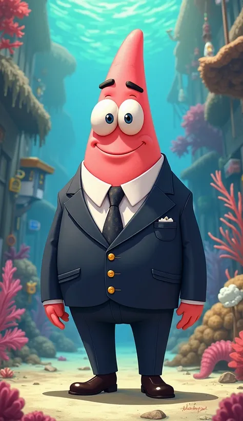 Patrick SpongeBob's friend in a suit