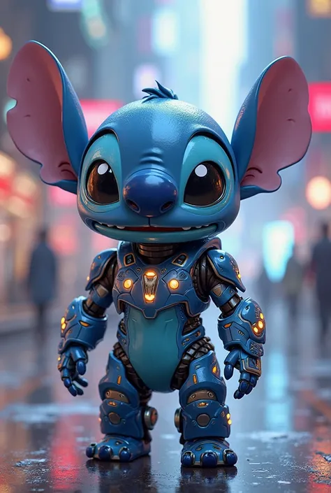 
Super cute Stitch with a robotic outfit