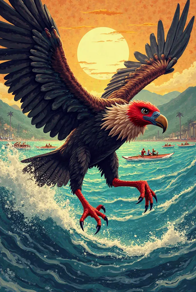 Image of a vulture mascot from the Flamengo regatta club