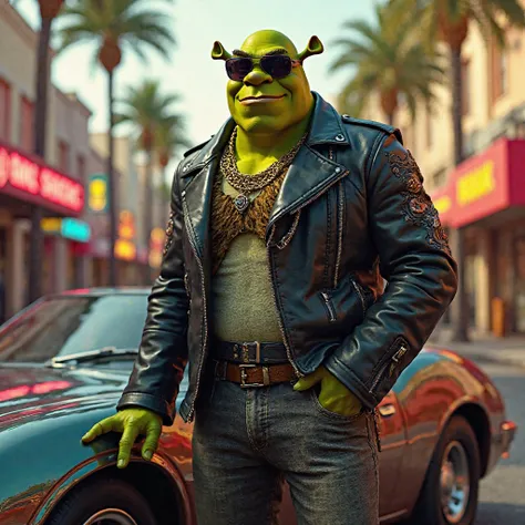 Sexy shrek, sport car , sunglasses,street, miami vice, bad boy,hip hop style, turkish