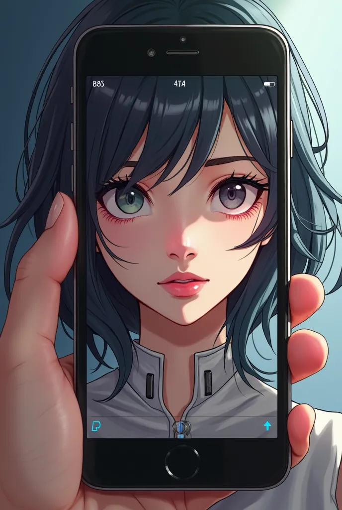 a close up of a cell phone with a picture of a woman on it, a character portrait by Android Jones, trending on pixiv, fantasy art, ig model | artgerm, trending artgerm, artgerm comic, extremely detailed artgerm, waifu, artgerm jsc, artgerm style, artgerm d...