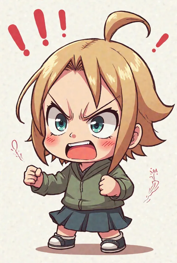 Anime chibi angry reaction