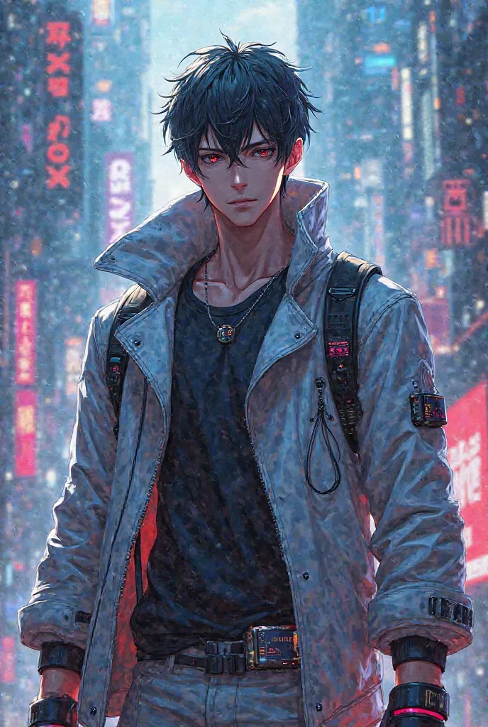 Futuristic male anime character