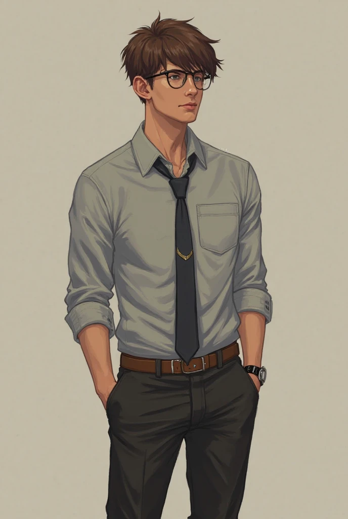 5’11", lean but fit, wears glasses sometimes, messy brown hair, always in smart casual clothes.

Personality: Quietly confident, analytical, trusts logic over emotions. Loyal to a fault, but once betrayed, he never forgives.