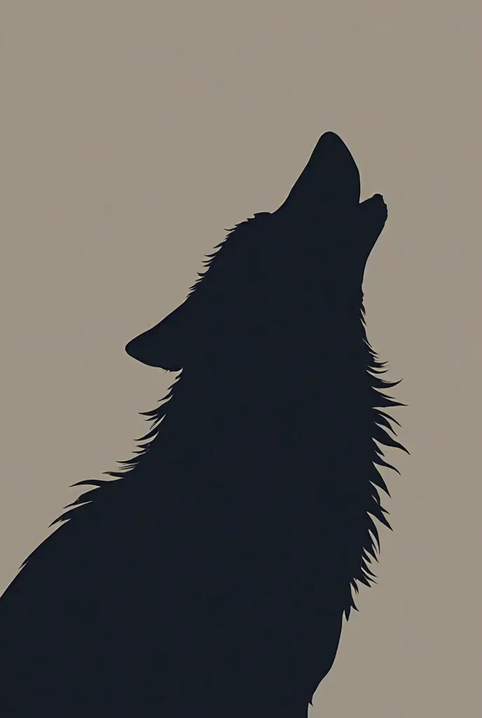 Create a silhouette of a wolf logo
