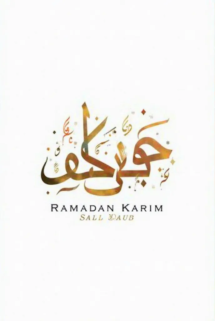 Ramadan Karim on a white background with the name inox omri