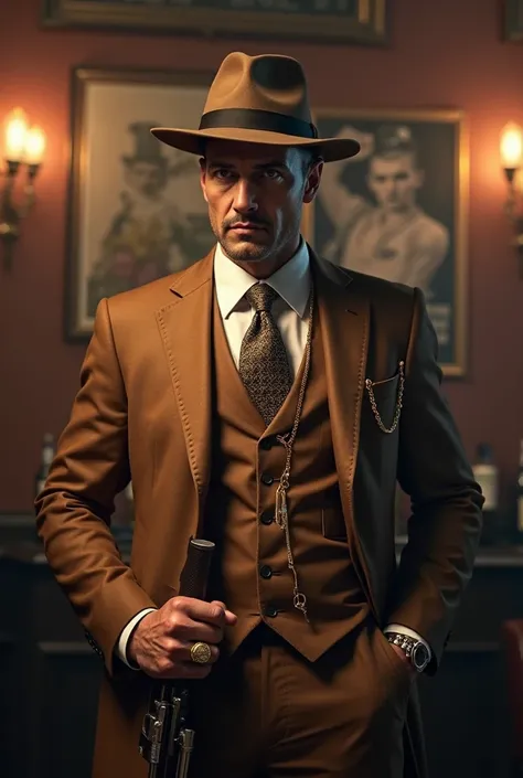 make a gangster with Argentine clothes  