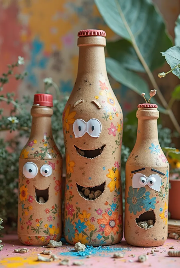 Give me more images with cardboard bottles