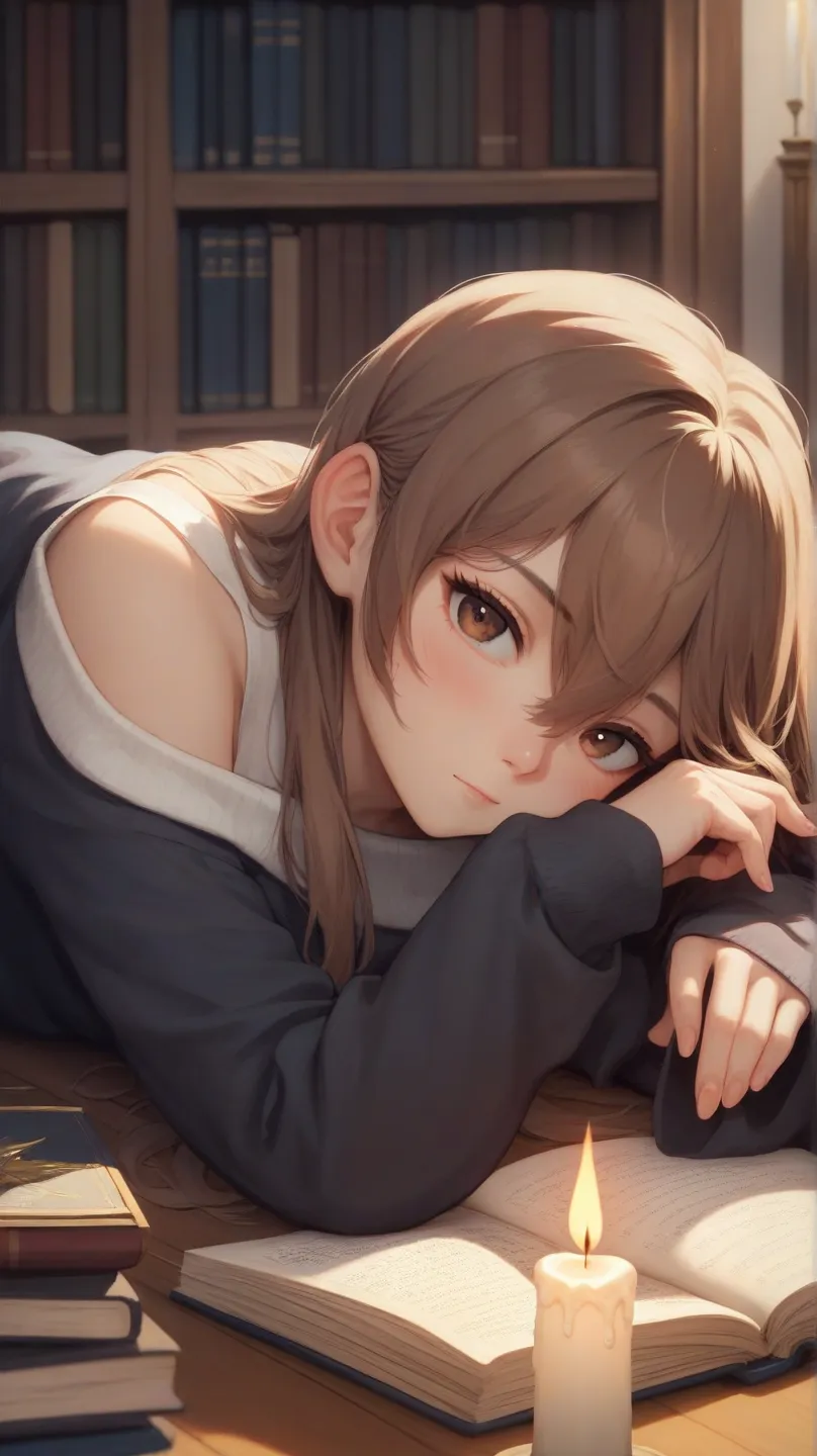 masterpiece, detailed, highest quality, top quality, brightest light,  , 1girl, solo, long_hair, looking_at_viewer, blush, bangs, brown_hair, shirt, long_sleeves, hair_between_eyes, bare_shoulders, brown_eyes, very_long_hair, closed_mouth, indoors, off_sho...