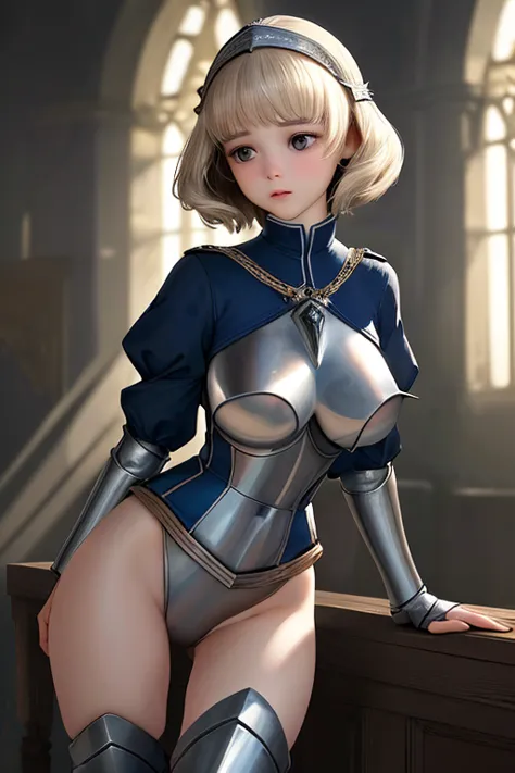 super image quality、real photo、(Extremely Detailed CG Unity 8K Wallpaper、masterpiece)、(Best lighting、best shadows、is very delicate and beautiful)、ultra detailed、《Joan of Arc 1.2》、《Petite Baby-Faced Beauty with Bold Trimmed Hair：1.5》、Courage Emerging in the...