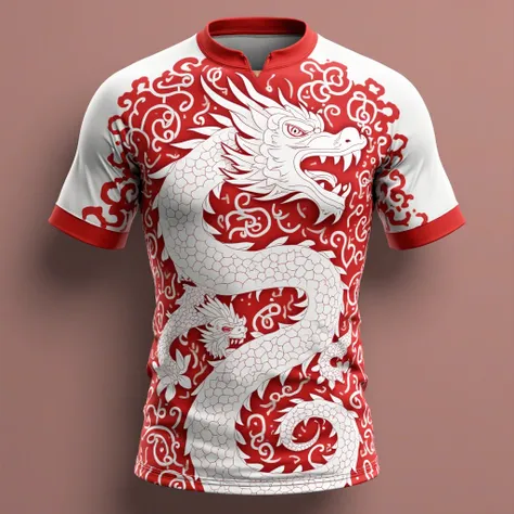 Make a white dragon jersey design that is a team of aerodesigners from USFCAR that follows the red and white color standards make a shirt, What to give to other people who are not on the team to use too, You don't have to have just the dragon and do someth...