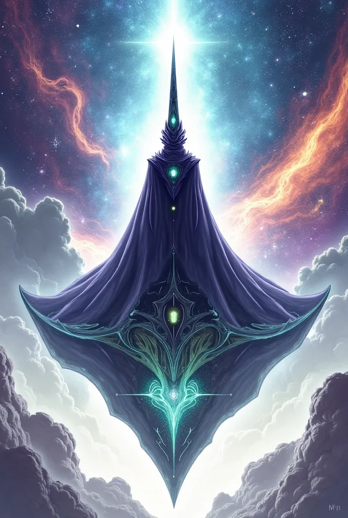 I want this image with an outer space background, In Yugioh's art style/Fantasy