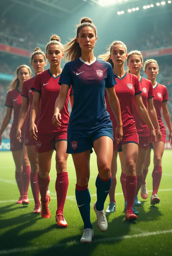 Women's soccer team mock-up 