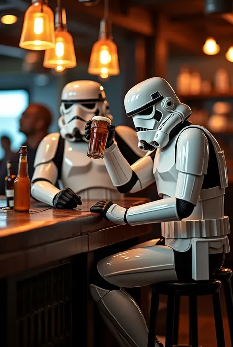 Star Wars Stormtroopers, Stormtroopers Sitting at Bars, Bars, Cheers With Beer Bottles