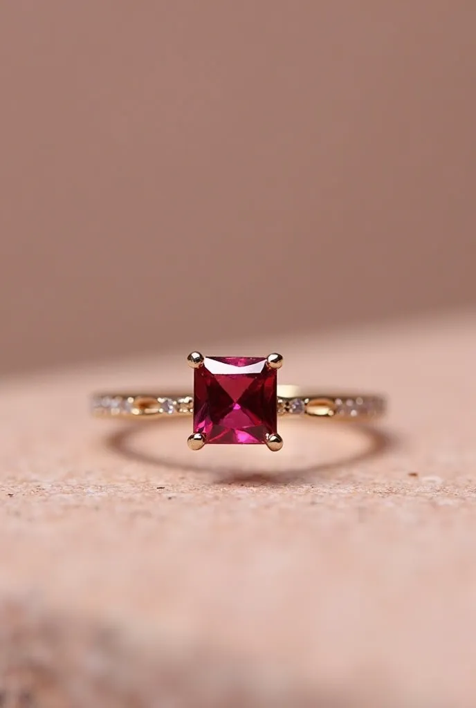 Would you like a classic engagement ring?. A princess-cut solitaire with a central ruby, Little Diamonds Come Back, simple gold hoop