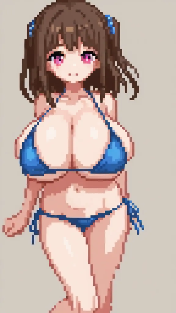 Anime gadis beautiful,beautiful,super big boobs,Bikini,face