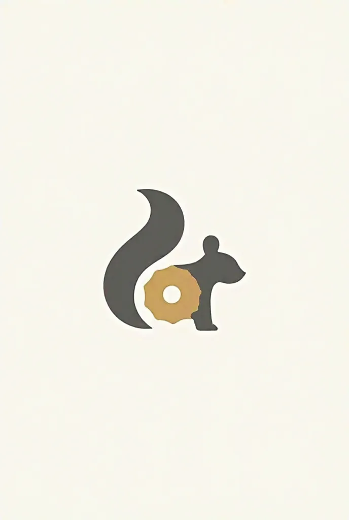 You could make a minimalist logo in white, black and gold with the letters A and C, Also that it refers to a squirrel