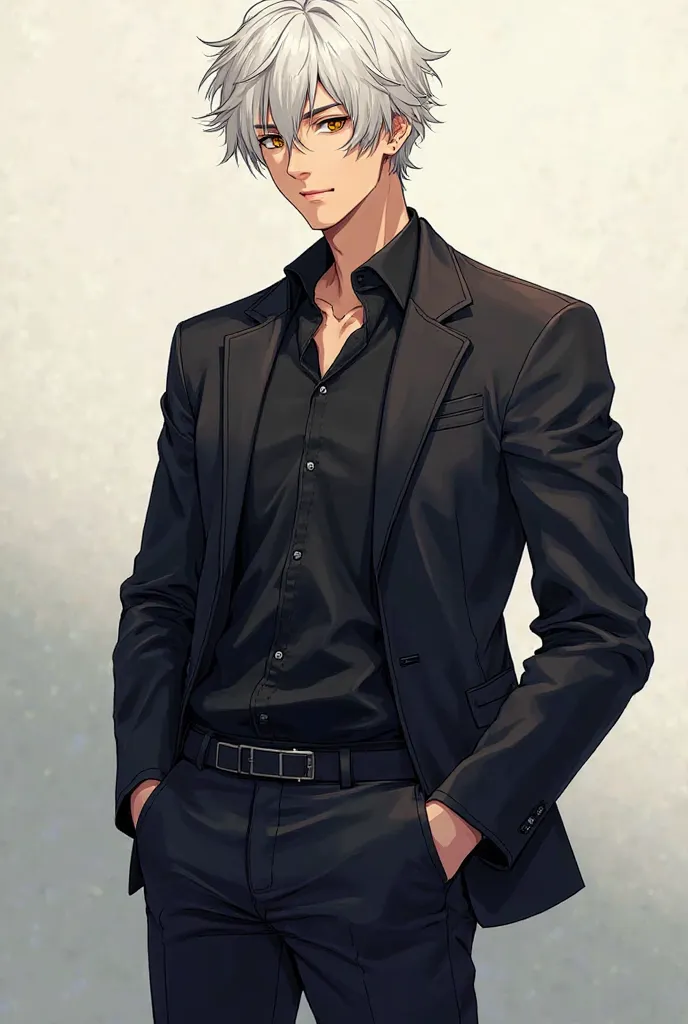 Noah Satoru

 

Age: 19

 

Nationality: American (Satoru Family, Japanese descent)

 

Appearance:

 

Hair: White, short and messy, with a natural tousle that’s stylish but not overdone.

 

Eyes: Golden-brown, sharp, with a penetrating gaze that reflect...