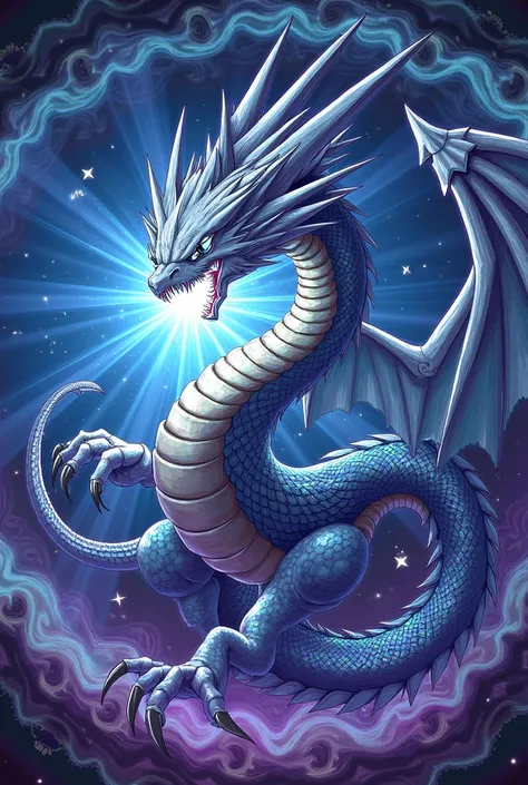 YU-GI-OH carte monstre, Dragon eclipse in Yu-gi-oh Duel Monster anime painting style , anime YU-GI-OH Duel monster, Detailed image.