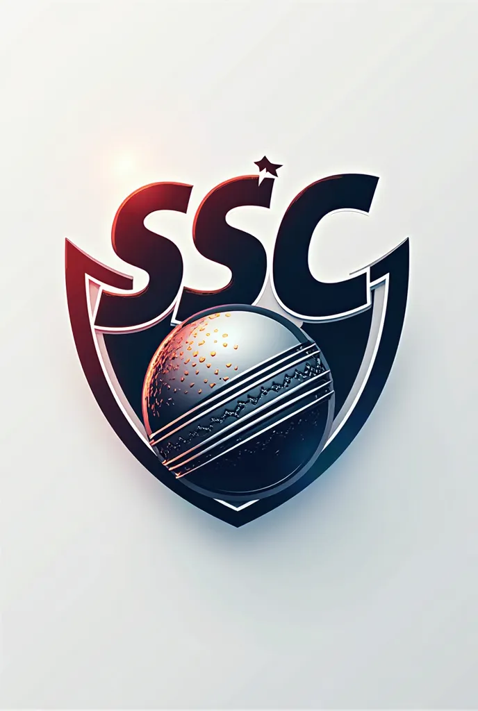 To create 3d cricket logo 1 star. Name: "SSC Batch 2020"