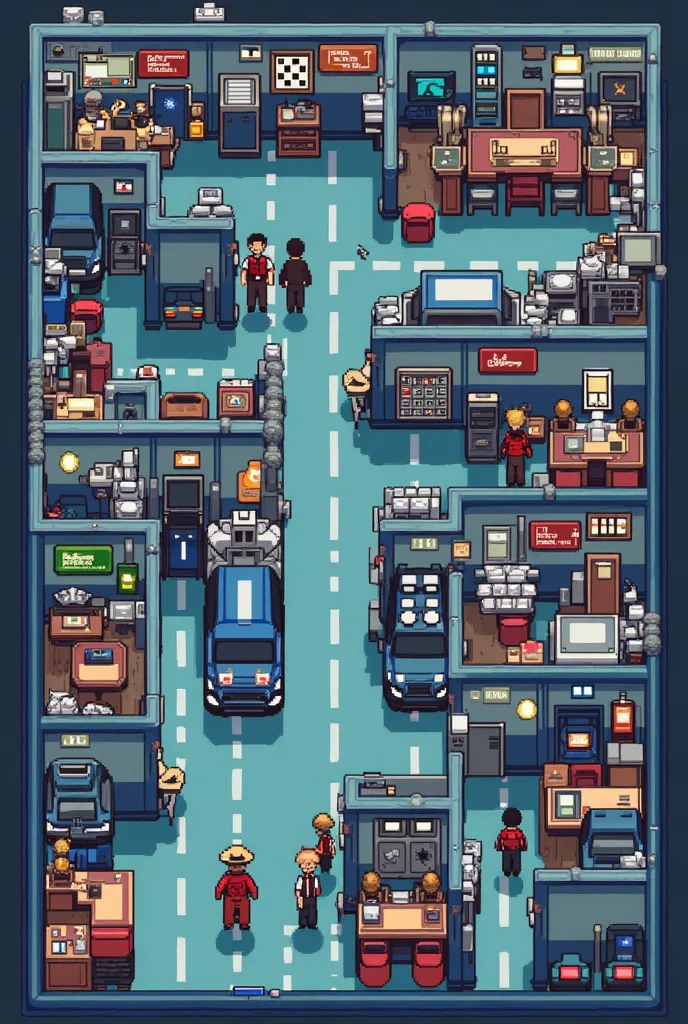 Map in the police station 8bit