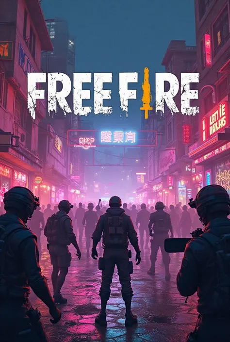 Write me the word Free Fire tournament with graffiti letters and neon colors