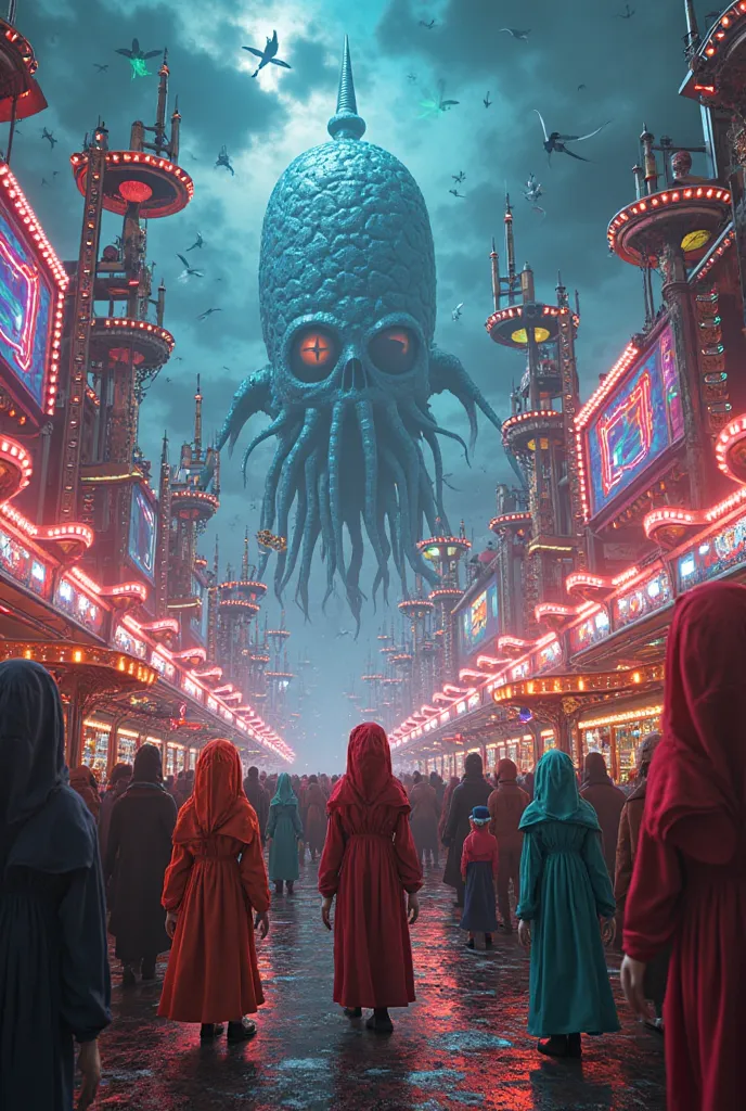 Create a carnival image with the theme of the Squid game should appear 1st year A and should say carnival 2025