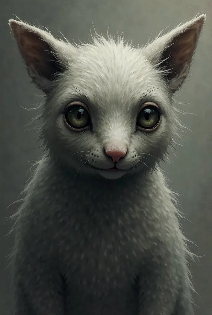 Animal with eyes that represent despair and sadness