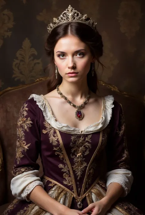 arafed woman wearing elegant Tudor clothes, as an elegant noblewoman, baroque portrait, alluring mesmer woman, elegant, wearing a noblewoman's outfit, gothic princess, exquisite aristocratic, wearing an ornate outfit