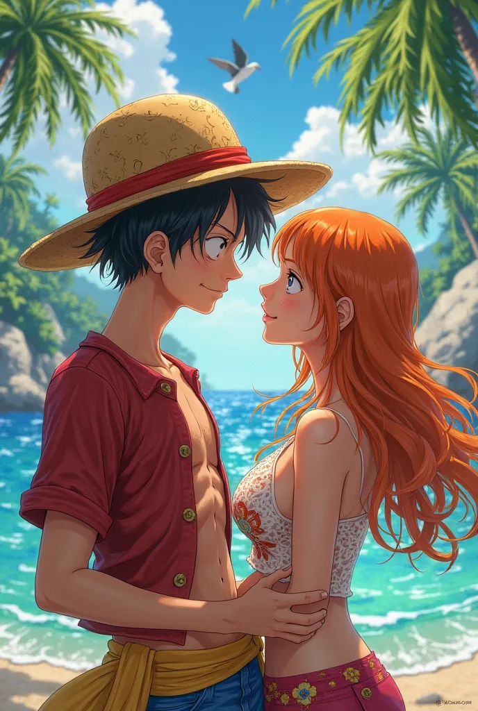 Luffy comer á Nami 