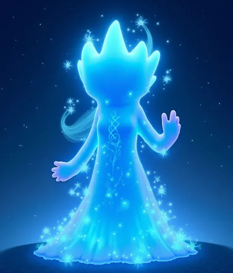 Create Luma Blue Star from Mario Bros into a magnificent human 