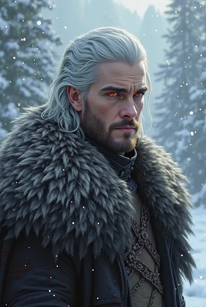 Do Jon Snow from the Books(Do you look like a ager) with silver hair and slightly reddish black eyes, With traits similar to the arts of the book 