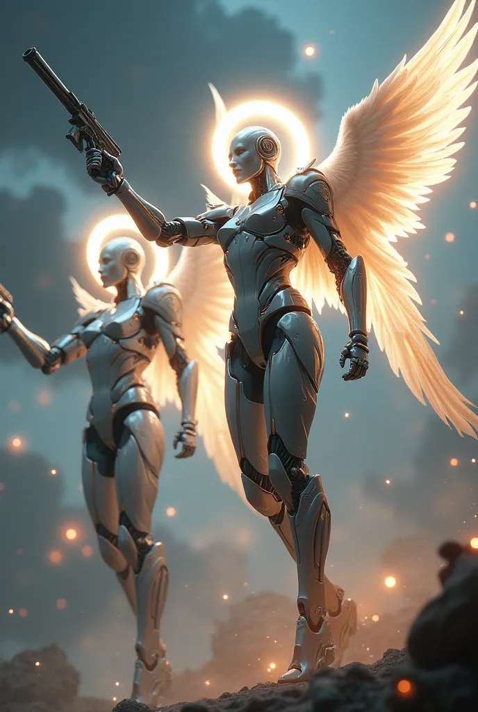 Angels robots with weapons