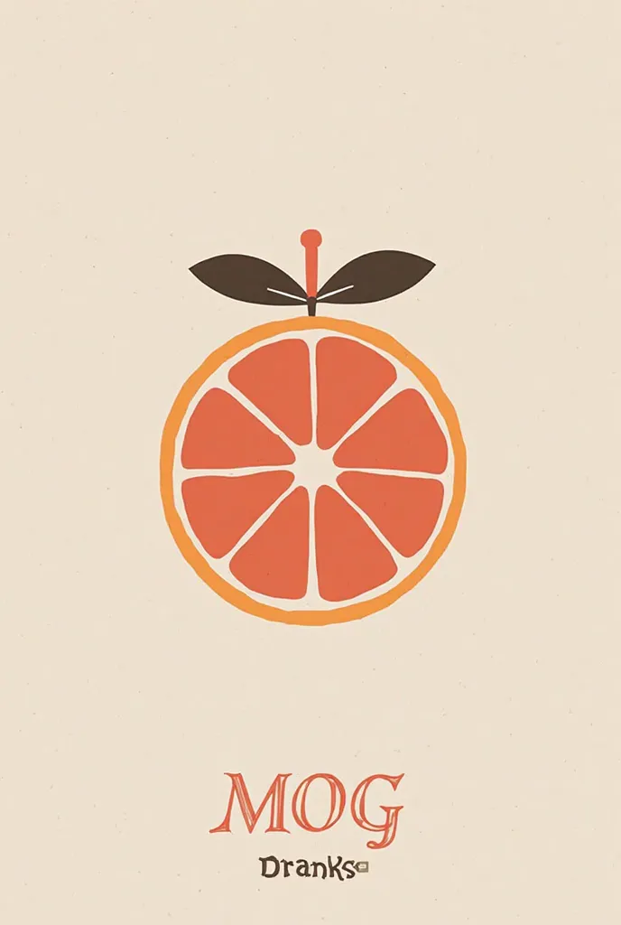 Create an ISOLOGO-type brand under the name of MOG Drinks- Grapefruit Liqueur.